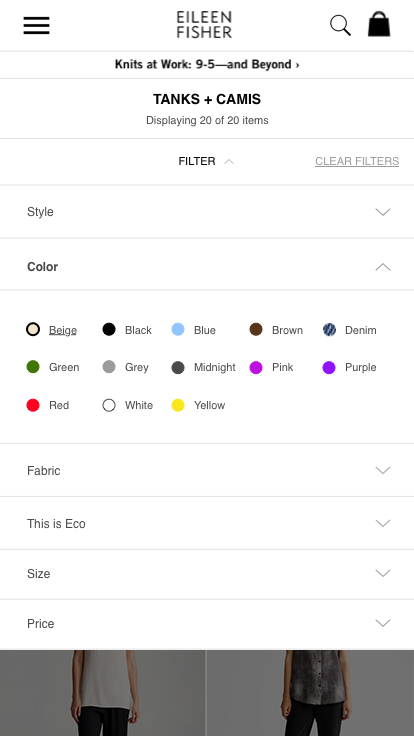 Filters Mobile